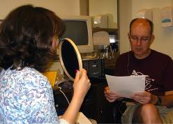 Debby checks to see how much I can understand.