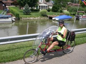 Lucy Lehner (Marion) enjoys a canal near Buckeye Lake. (Photo by Dan Sheridan)