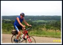 Ken Johnson tops a hill on a special Sunday Adventure in Mohican country.
